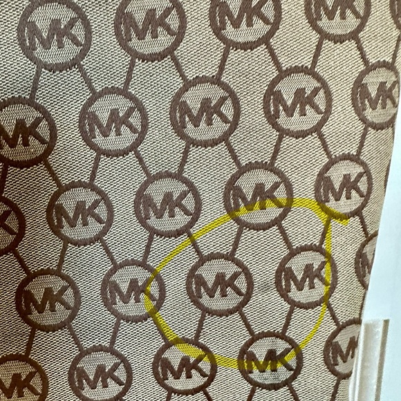 Michael Kors Red Handle Canvas Tote Bag Jet Set Messenger - Picture 8 of 8